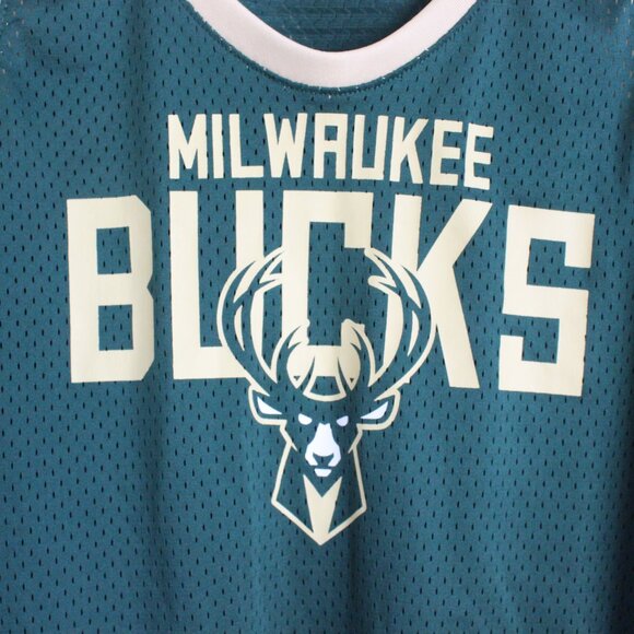 Milwaukee Bucks NBA Basketball Jersey Mesh Green Youth Large - Picture 2 of 5